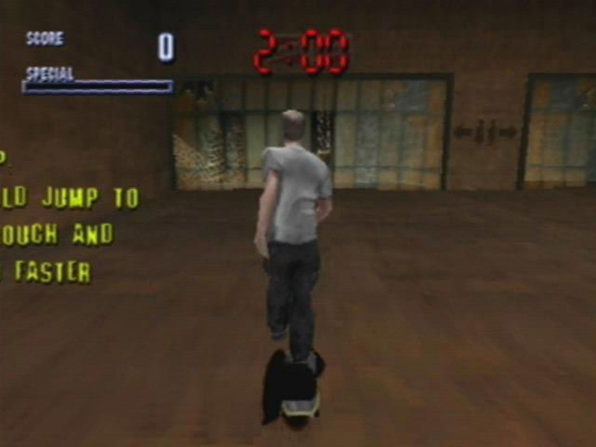 Tony Hawk’s Pro Skater gameplay for PlayStation 1 (PS1) video game, skateboarding sports action, trick-based gameplay, classic extreme sports title 
