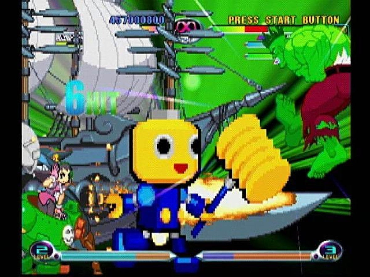 Marvel vs. Capcom 2 Dreamcast featuring fast-paced 2D fighting gameplay with iconic Marvel and Capcom characters gameplay