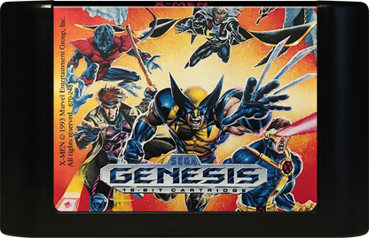 X-Men Sega Genesis retro video game action platformer cartridge (1993)