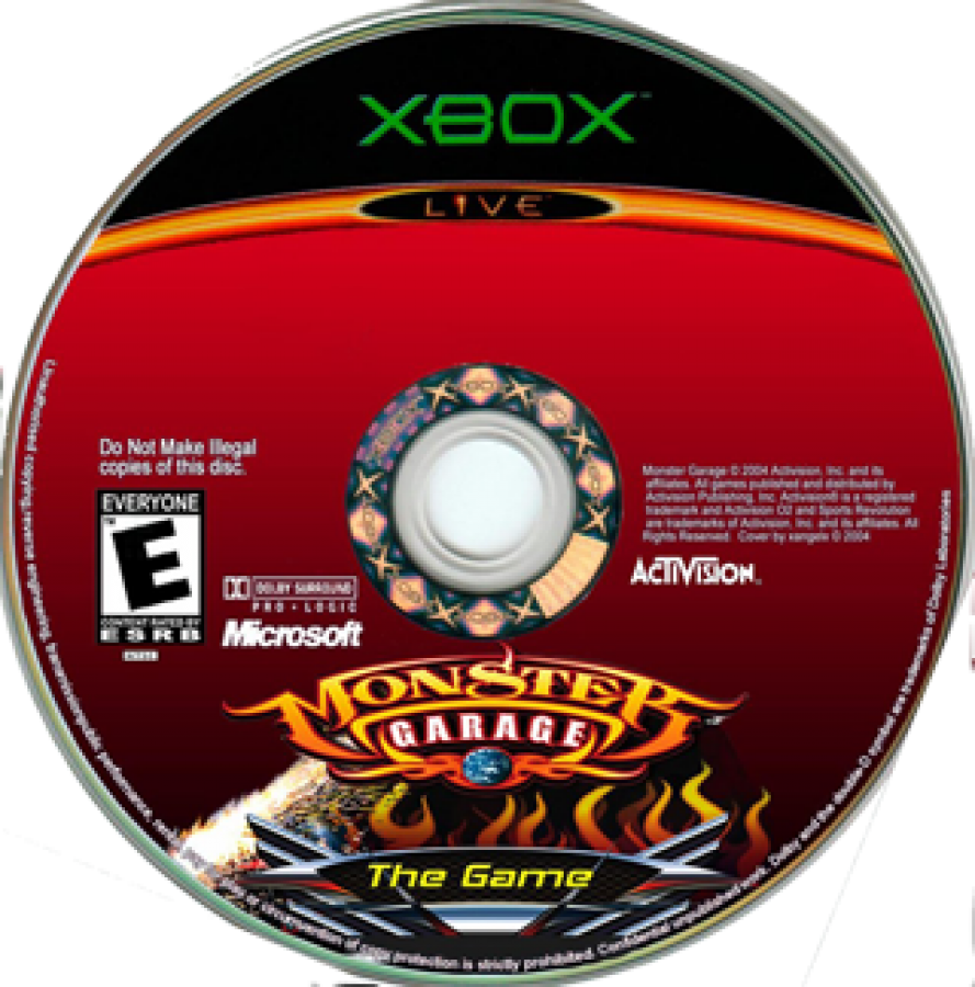 Monster Garage disc for Xbox (XBOX) video game