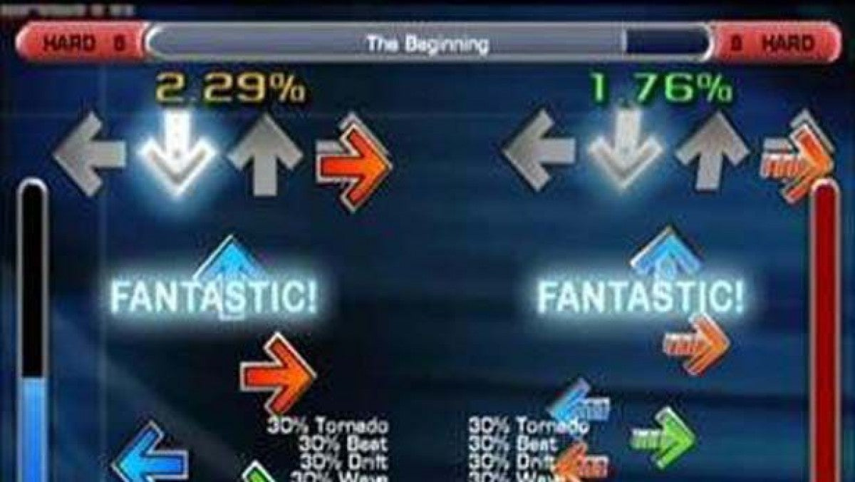 In the Groove gameplay for PlayStation 2 (PS2) video game 