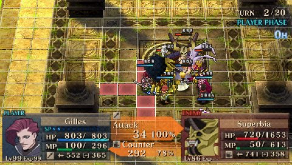 Jeanne d'Arc gameplay for PlayStation Portable (PSP) strategy role-playing game