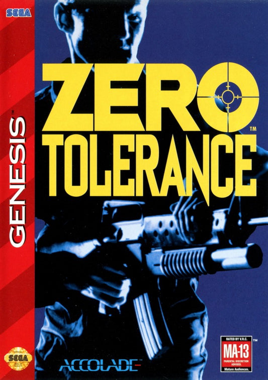 Zero Tolerance Sega Genesis retro video game first person shooter cover art (1994)