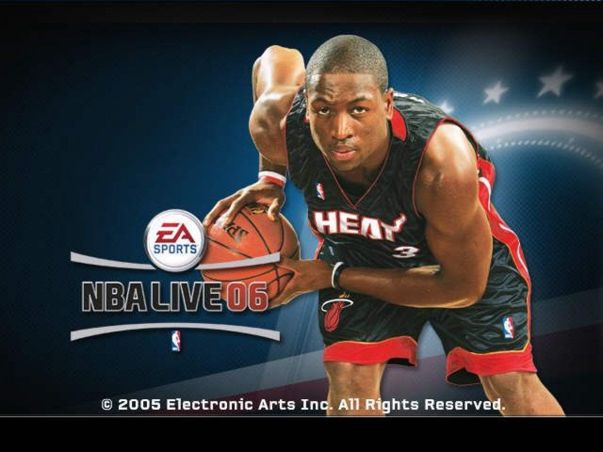 NBA Live 06 PlayStation 2 PS2 video game, basketball sports simulation, realistic NBA gameplay, franchise and multiplayer modes gameplay