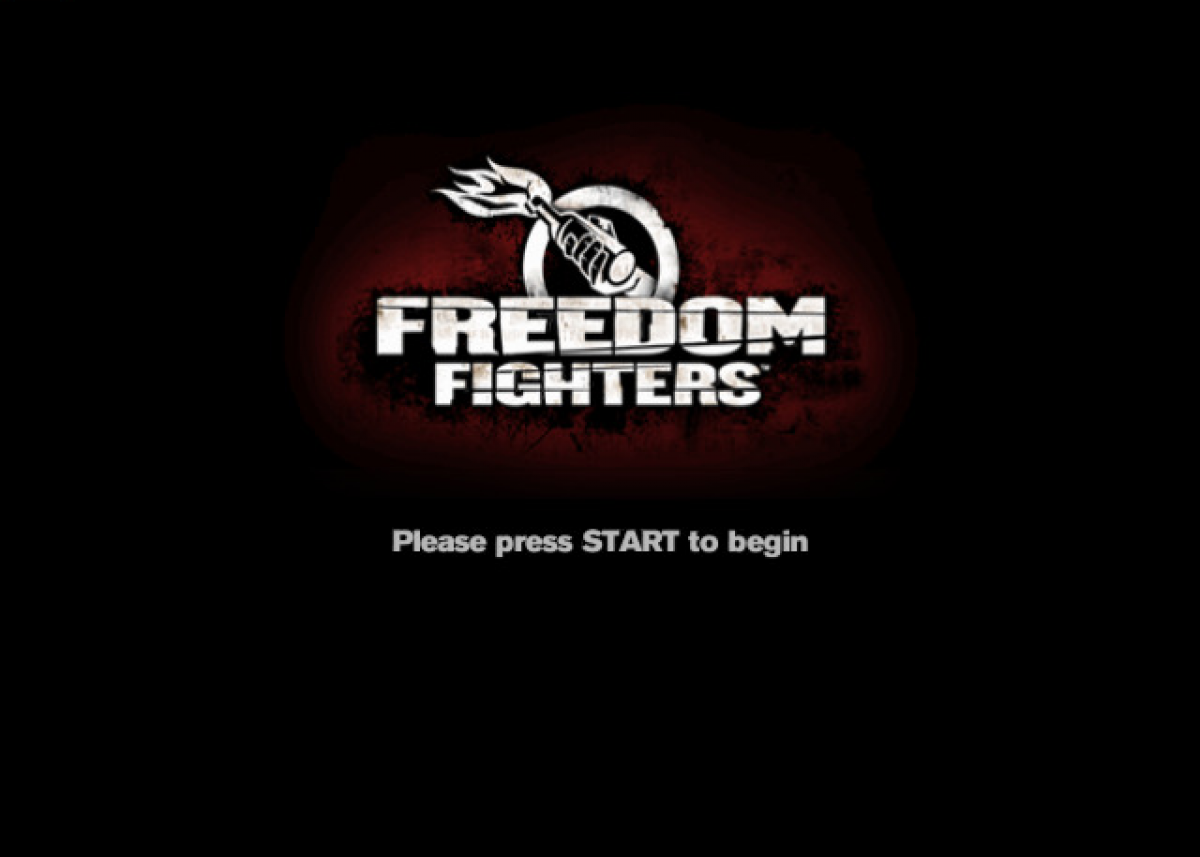 Freedom Fighters title screen for Xbox (XBOX) video game