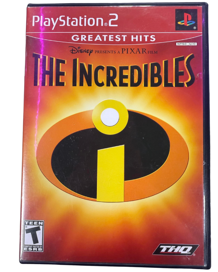 The Incredibles Greatest Hits PlayStation 2 PS2 video game, action adventure platformer, superhero gameplay, Pixar movie-based console title cover