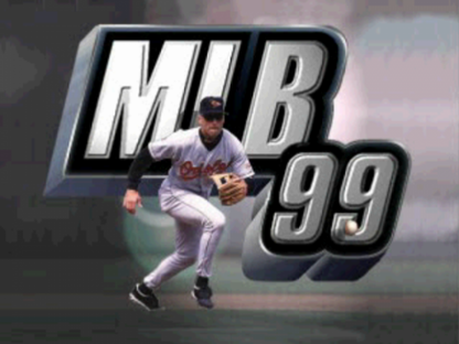 MLB 99 title screen image for PlayStation 1 (PS1) retro baseball video game 