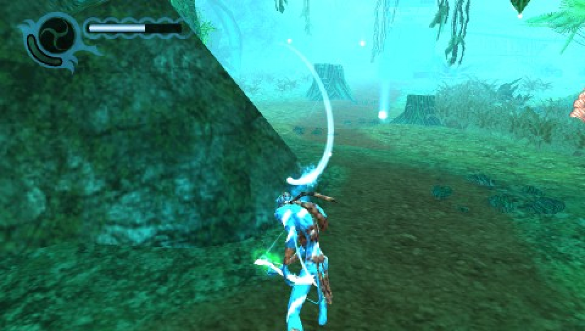 Avatar The Game PlayStation Portable PSP video game, action adventure, sci-fi combat, movie tie-in gameplay, handheld console title gameplay screenshot