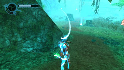 Avatar The Game PlayStation Portable PSP video game, action adventure, sci-fi combat, movie tie-in gameplay, handheld console title gameplay screenshot