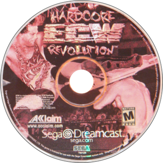 ECW Hardcore Revolution disc art for Sega Dreamcast (DC) video game 