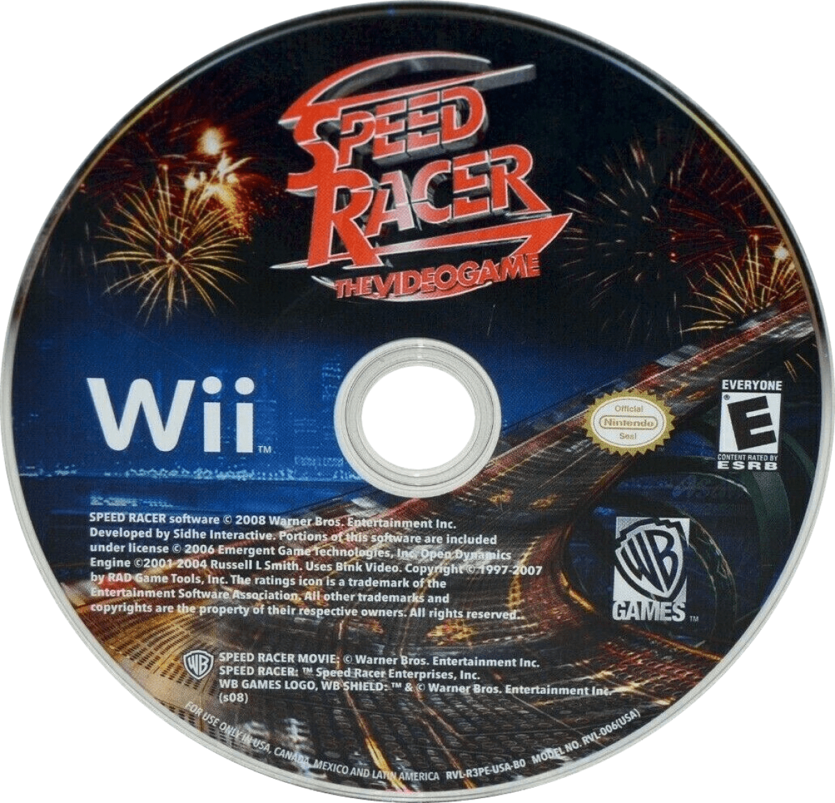 Speed Racer: The Video Game – Nintendo Wii (Wii) futuristic arcade racing action video game disc