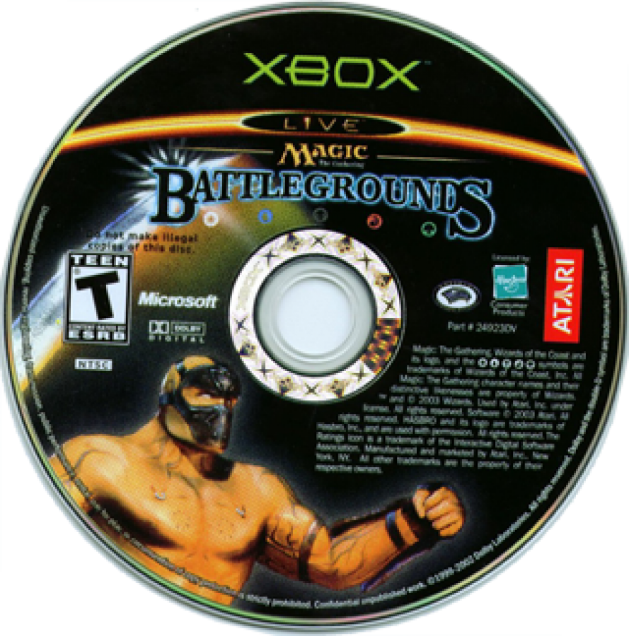Magic the Gathering: Battlegrounds – Xbox (XBOX) Front Cover Disc Art for this Xbox Video Game