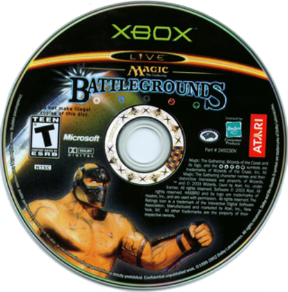 Magic the Gathering: Battlegrounds – Xbox (XBOX) Front Cover Disc Art for this Xbox Video Game