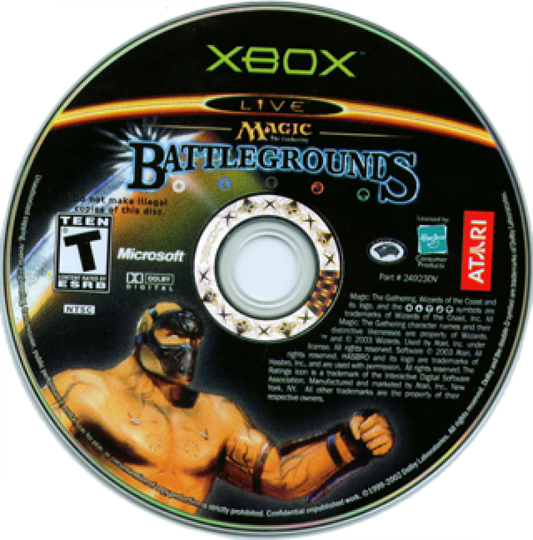 Magic the Gathering: Battlegrounds – Xbox (XBOX) Front Cover Disc Art for this Xbox Video Game