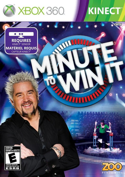 Minute to Win It cover art for Xbox 360 (X360) party game show video game