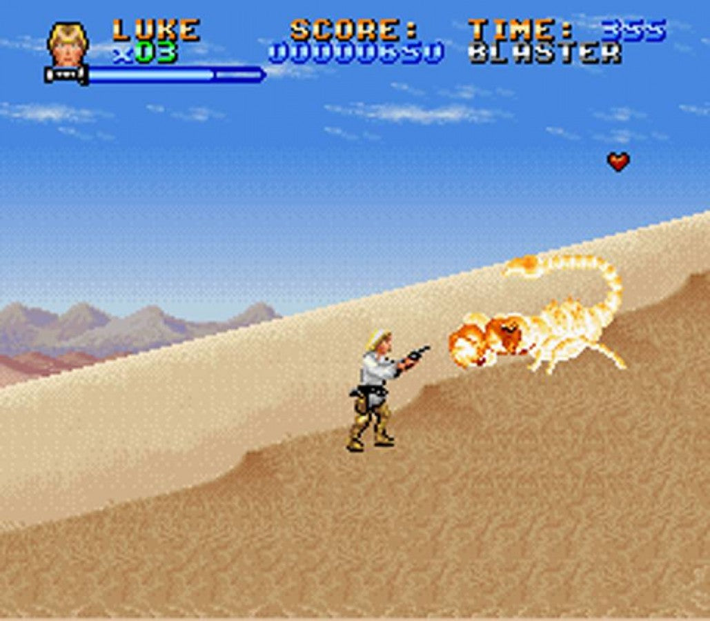 Super Star Wars Player’s Choice for Super Nintendo featuring classic action gameplay in the Star Wars universe gameplay