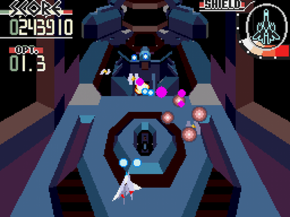 Silpheed Sega CD space shooter shoot em up shmup polygonal background graphics anime style sci fi combat fast paced arcade gameplay spaceship dogfights enhanced CD audio Game Arts retro gaming Sega CD software video game title gameplay