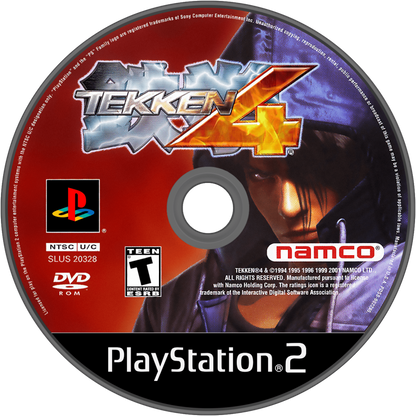 Tekken 4 – PlayStation 2 (PS2) video game disc, 3D fighting game.