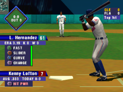 MLB 99 gameplay for PlayStation 1 (PS1) retro baseball video game 