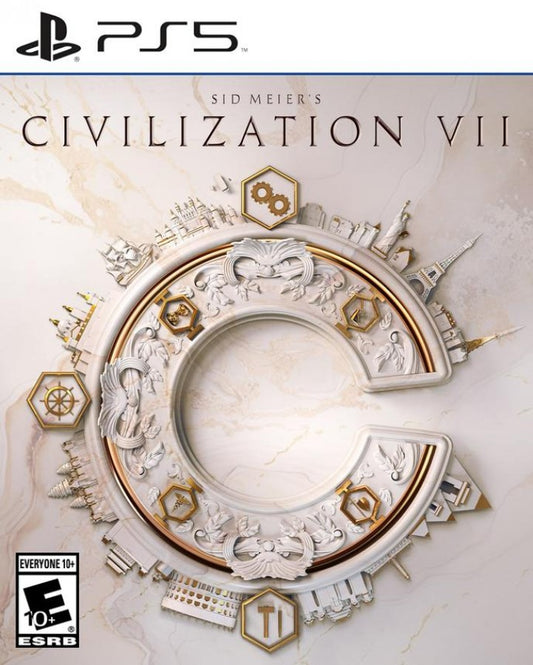 Sid Meier's Civilization VII PlayStation 5 PS5 for turn based strategy video game fans featuring empire building world exploration city development diplomacy technological advancement cultural progression military strategy resource management historical leaders and immersive civilization gameplay collectible gaming appeal front cover art