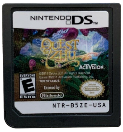 Quest for Zhu cartridge for Nintendo DS (DS) fantasy adventure video game