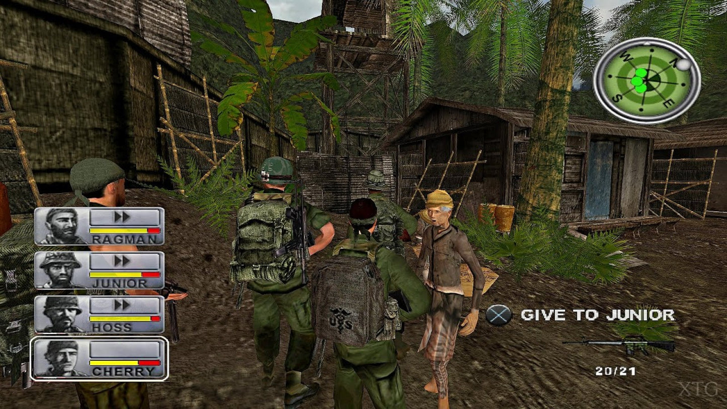 Conflict Vietnam PlayStation 2 PS2 for tactical military shooter video game fans featuring squad based combat Vietnam War missions realistic weapons strategic team commands cooperative gameplay intense firefights historical military action immersive campaign collectible gaming appeal gameplay