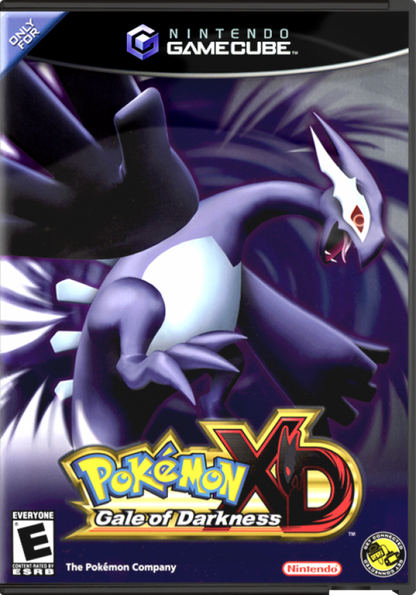 Pokémon XD: Gale of Darkness cover art for Nintendo GameCube (GC) Pokémon RPG adventure video game