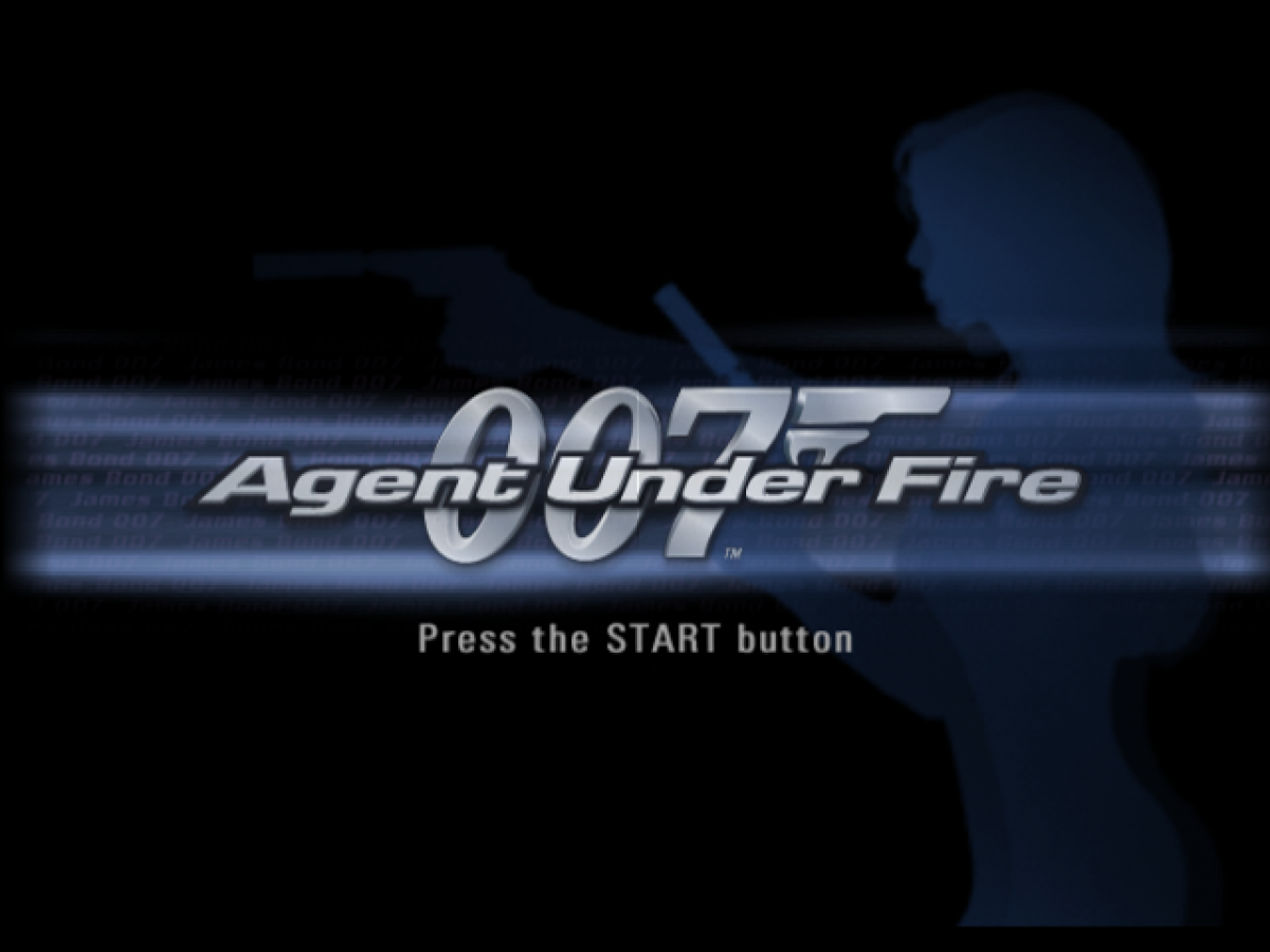 007: Agent Under Fire [Greatest Hits] title screen for PlayStation 2 shooting game. 