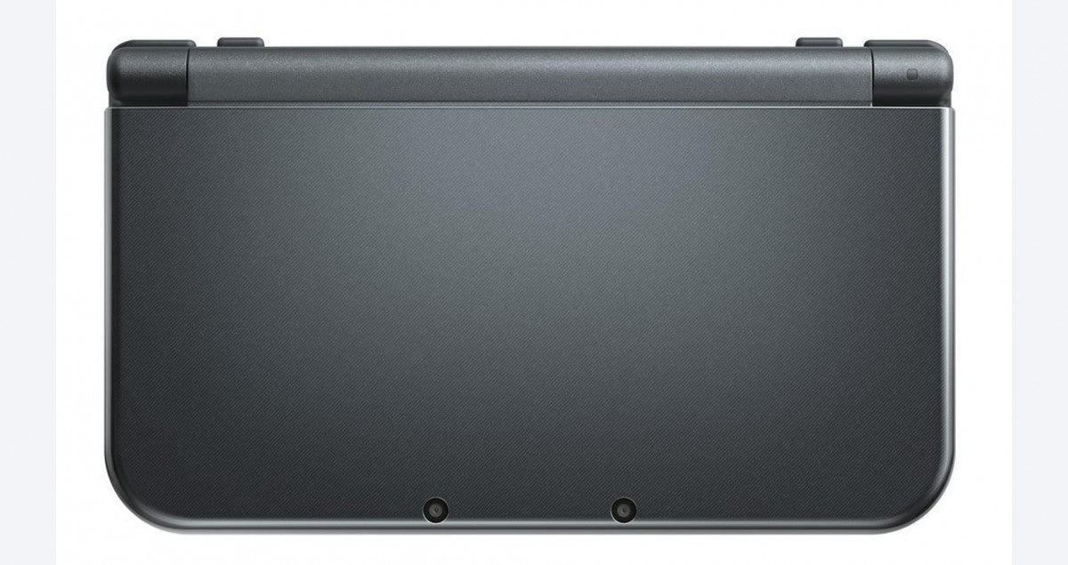 Grey New Nintendo 3DS XL inspired design featuring premium handheld gaming console aesthetic metallic gray finish larger dual screens enhanced processing power portable Nintendo gaming experience glasses free 3D technology presentation