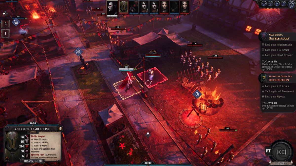 Immortal Realms: Vampire Wars gameplay for Xbox One (XONE) dark fantasy strategy video game