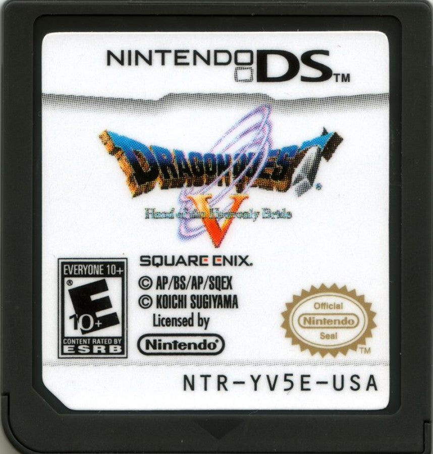 Dragon Quest V: Hand of the Heavenly Bride cartridge for Nintendo DS (DS) fantasy JRPG adventure video game