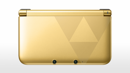 The Legend of Zelda A Link Between Worlds Limited Edition Nintendo 3DS XL console featuring exclusive Zelda-themed design and collectible handheld gaming system