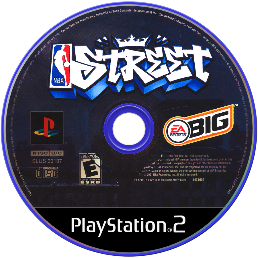 NBA Street – PlayStation 2 (PS2) arcade basketball sports video game disc