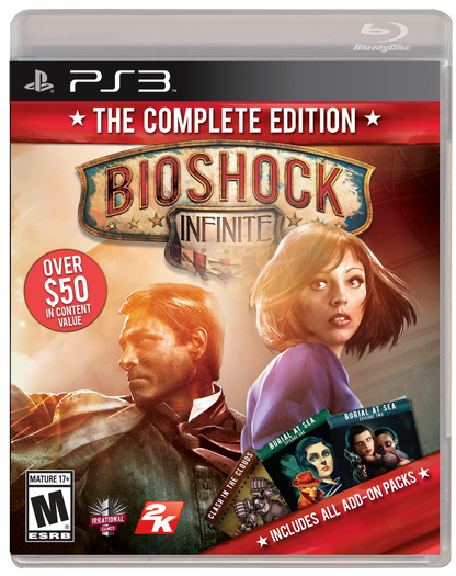 BioShock Infinite The Complete Edition PlayStation 3 PS3 video game featuring first person shooter action adventure gameplay floating city of Columbia exploration immersive story supernatural powers intense combat and iconic characters PlayStation 3 retro video game collection collectible gaming appeal front cover art