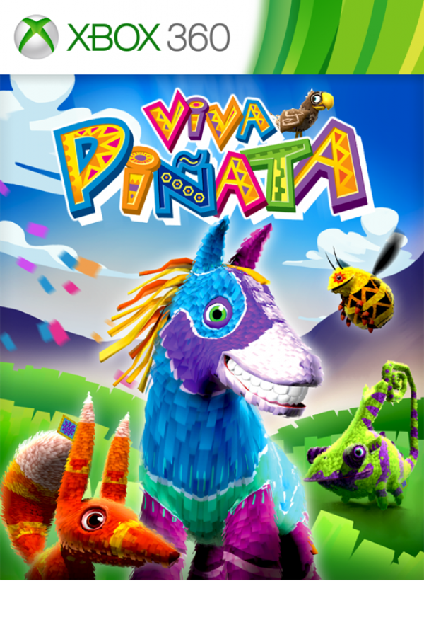Viva Piñata: Party Animals cover art for Xbox 360 (X360) party mini-game video game
