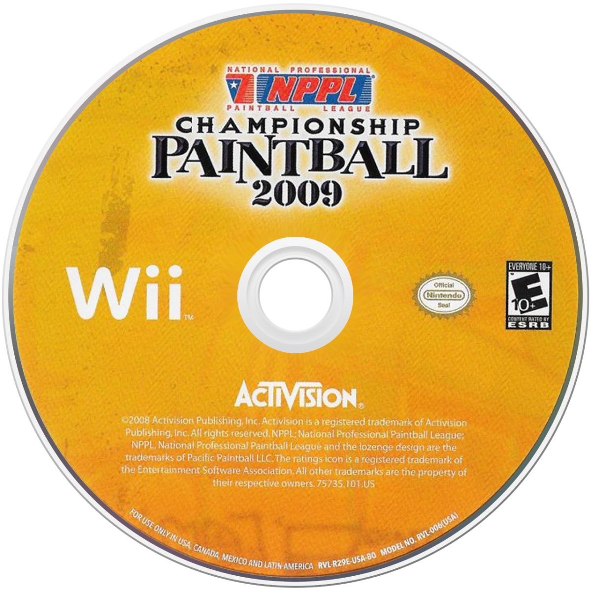 NPPL Championship Paintball 2009 – Nintendo Wii (Wii) paintball sports shooter simulation video game disc