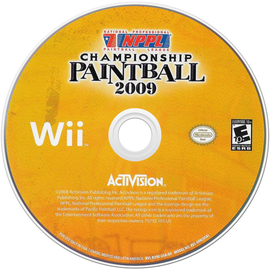 NPPL Championship Paintball 2009 – Nintendo Wii (Wii) paintball sports shooter simulation video game disc