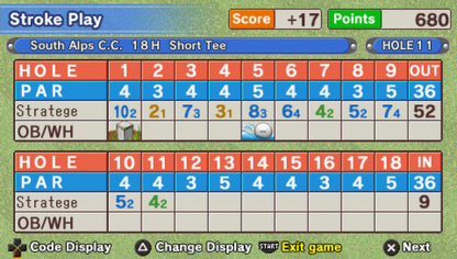 Hot Shots Golf: Open Tee gameplay for PlayStation Portable (PSP) golf sports game