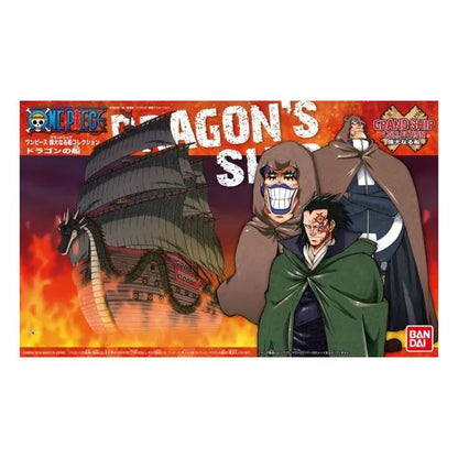 Dragon's Ship Bandai Grand Ship Collection model kit inspired design featuring detailed buildable pirate vessel aesthetic iconic seafaring adventure ship design intricate deck and sail components anime inspired craftsmanship collectible display model and nautical presentation