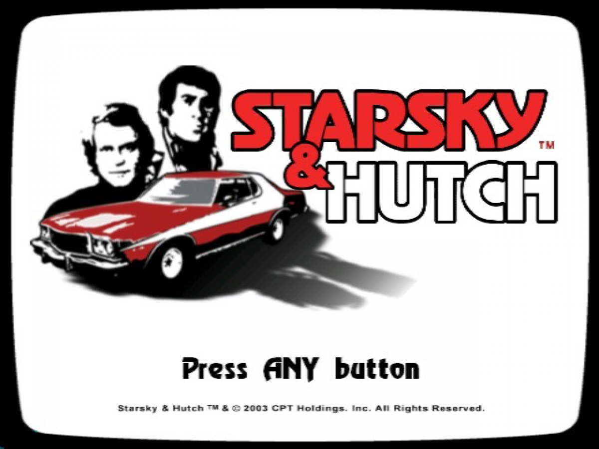 Starsky and Hutch for GameCube featuring action driving and crime fighting gameplay based on the classic TV series main menu