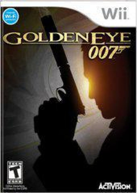 GoldenEye for Wii first person shooter video game featuring iconic multiplayer missions classic Bond espionage action and enhanced Wii controls experience front cover