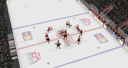 NHL 98 PlayStation 1 PS1 video game, ice hockey sports simulation, classic NHL teams and players, arcade-style gameplay gameplay screenshot