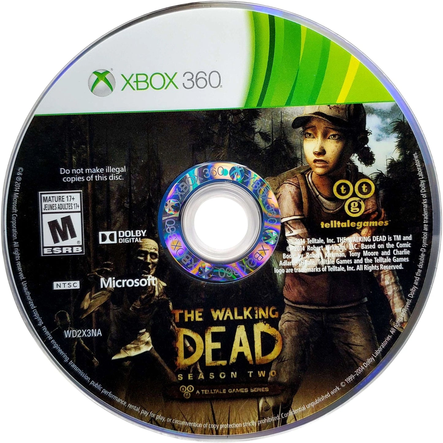 The Walking Dead: Season Two disc for Xbox 360 (X360) episodic graphic adventure video game