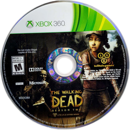 The Walking Dead: Season Two disc for Xbox 360 (X360) episodic graphic adventure video game