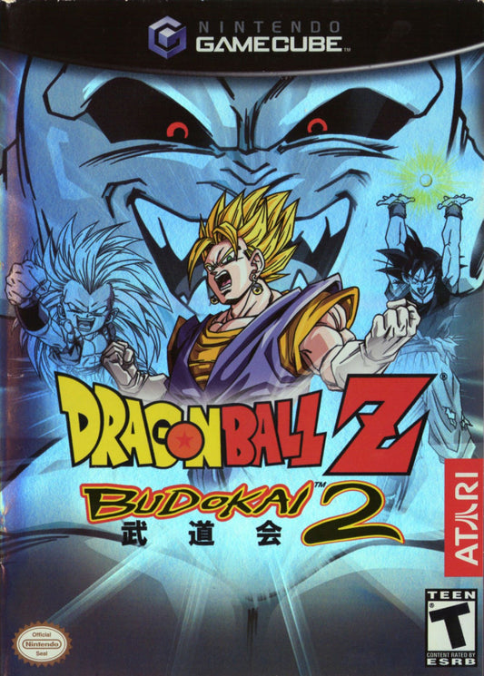 Dragon Ball Z Budokai 2 video game, fighting action, anime-based gameplay, multiplayer battles, classic Dragon Ball Z title cover art