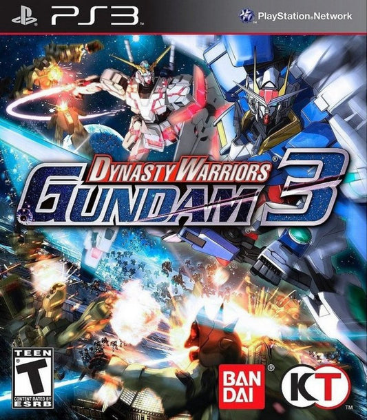 Dynasty Warriors Gundam 3 PlayStation 3 PS3 video game, action hack-and-slash, large-scale mecha battles, Gundam franchise console title front cover