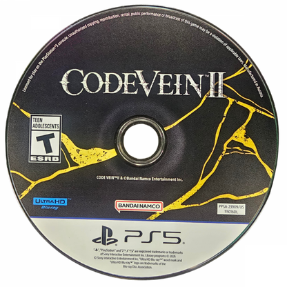 Code Vein II PlayStation 5 PS5 for action role playing video game fans featuring challenging soulslike combat dark fantasy exploration supernatural abilities powerful weapons character customization companion characters intense boss battles mysterious environments and immersive anime inspired adventure collectible gaming appeal disc