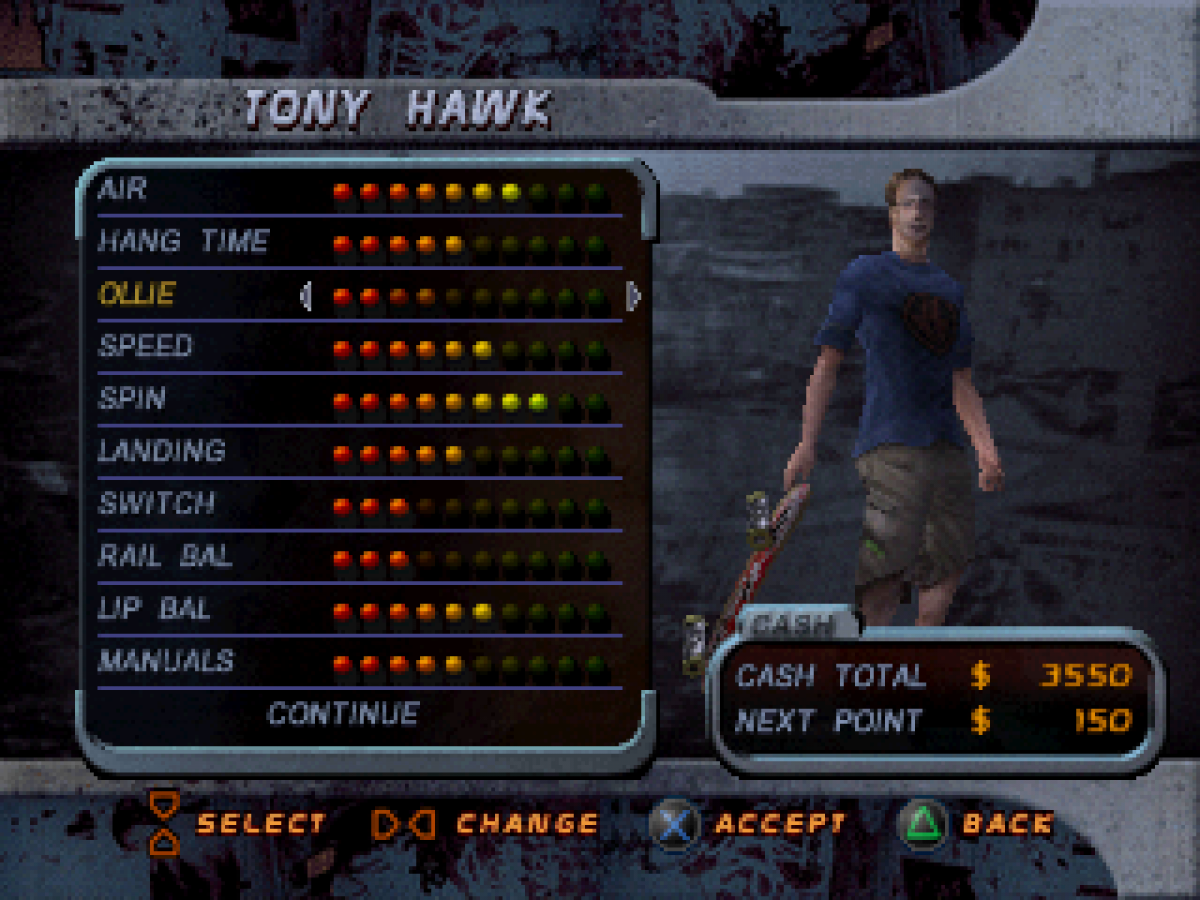 Tony Hawk’s Pro Skater 2 [Greatest Hits] gameplay for PlayStation 1 (PS1) video game, skateboarding sports action, trick-based gameplay, iconic extreme sports classic