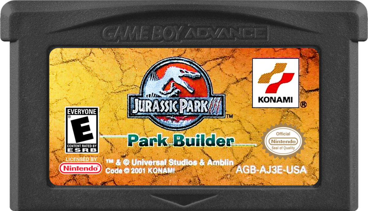 Jurassic Park III Park Builder game cartridge for Game Boy Advance GBA video game