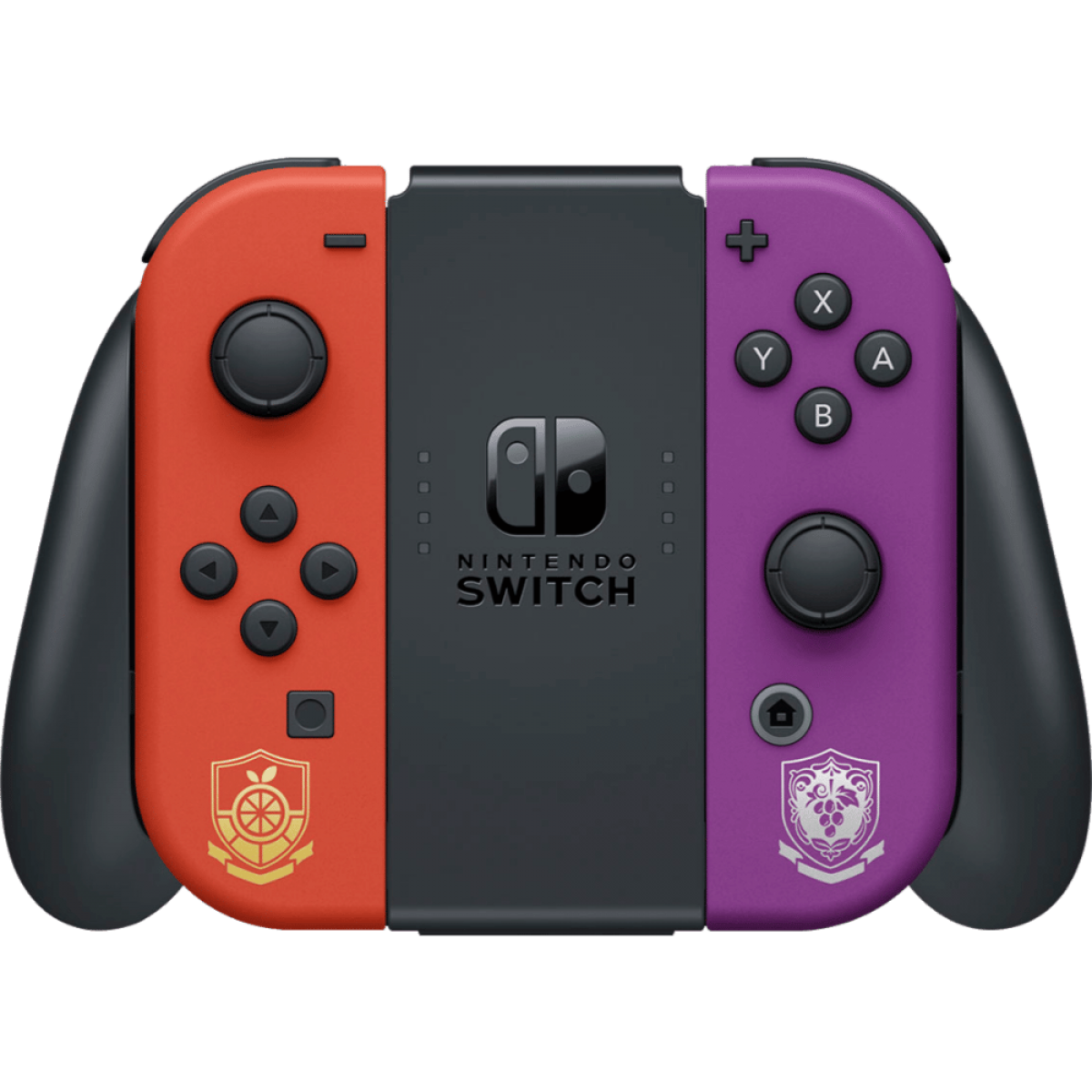 Nintendo Switch OLED Console Pokemon Scarlet and Violet Edition handheld hybrid gaming system with themed dock Joy Con controllers vibrant OLED screen limited edition Pokémon Scarlet and Violet design console set pro controller